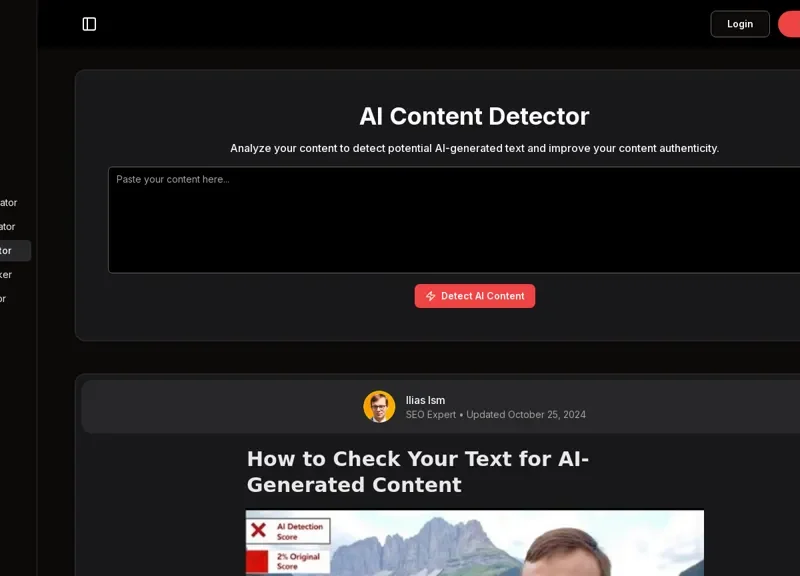 AI Content Detector By SEORoast