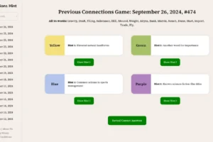 Connections Hint AI