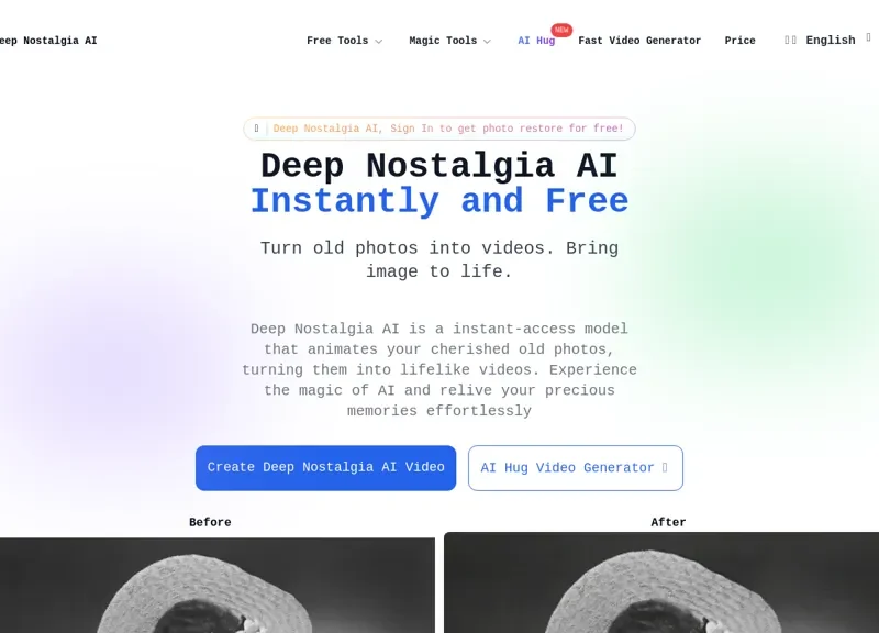 Deep Nostalgia AI