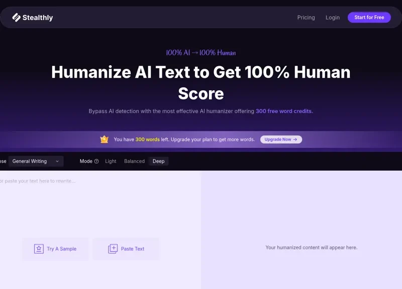 Stealthly AI Humanizer
